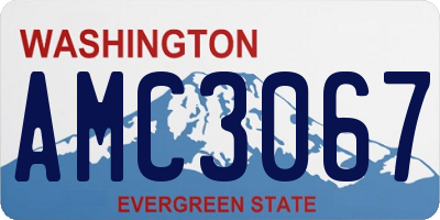 WA license plate AMC3067