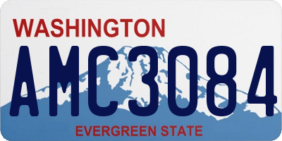 WA license plate AMC3084