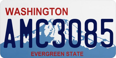 WA license plate AMC3085