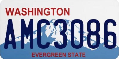 WA license plate AMC3086
