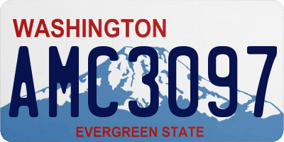 WA license plate AMC3097