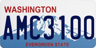 WA license plate AMC3100