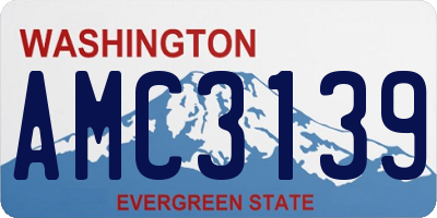 WA license plate AMC3139