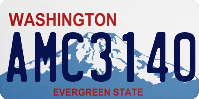 WA license plate AMC3140