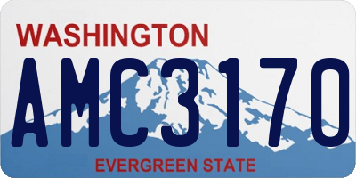WA license plate AMC3170