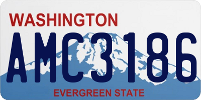 WA license plate AMC3186