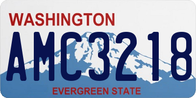 WA license plate AMC3218