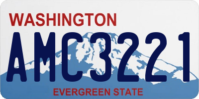 WA license plate AMC3221