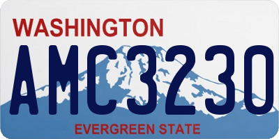 WA license plate AMC3230