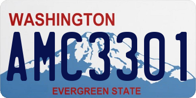 WA license plate AMC3301
