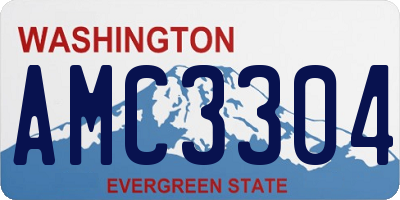 WA license plate AMC3304