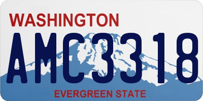 WA license plate AMC3318