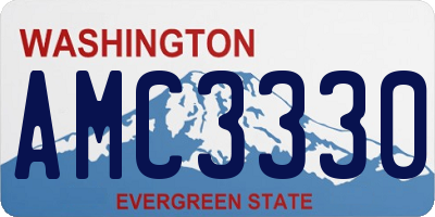 WA license plate AMC3330