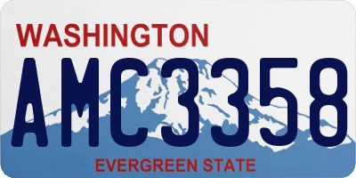 WA license plate AMC3358