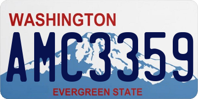 WA license plate AMC3359