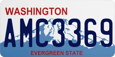 WA license plate AMC3369