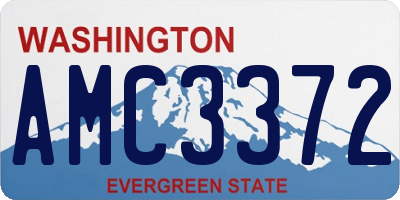 WA license plate AMC3372