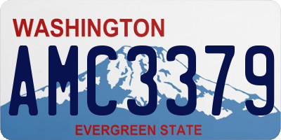 WA license plate AMC3379