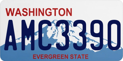 WA license plate AMC3390