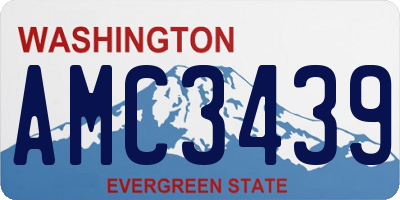 WA license plate AMC3439