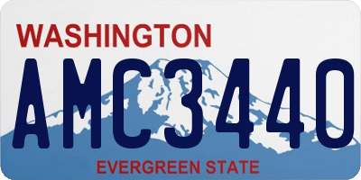 WA license plate AMC3440