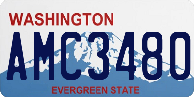 WA license plate AMC3480