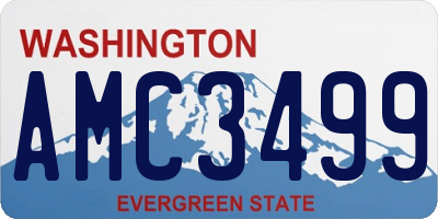 WA license plate AMC3499