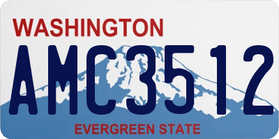 WA license plate AMC3512