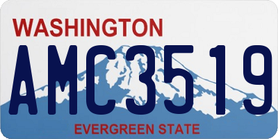 WA license plate AMC3519