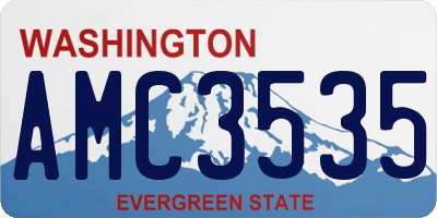 WA license plate AMC3535