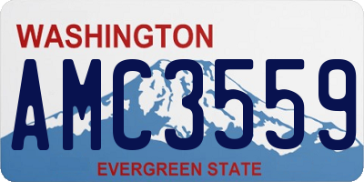 WA license plate AMC3559