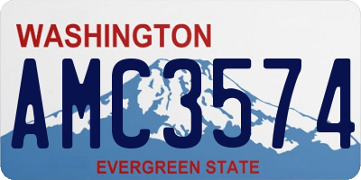 WA license plate AMC3574
