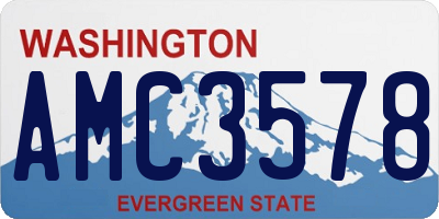 WA license plate AMC3578