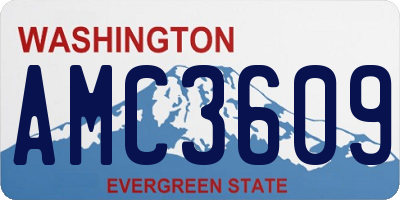 WA license plate AMC3609