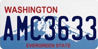 WA license plate AMC3633