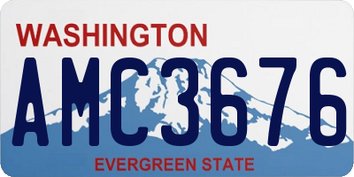 WA license plate AMC3676