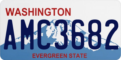 WA license plate AMC3682