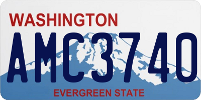 WA license plate AMC3740