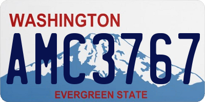 WA license plate AMC3767