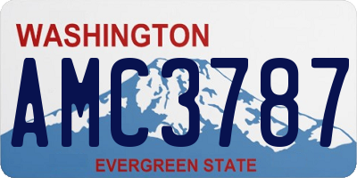 WA license plate AMC3787