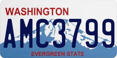WA license plate AMC3799