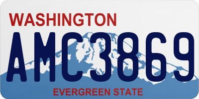 WA license plate AMC3869
