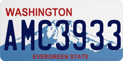WA license plate AMC3933