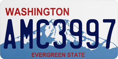 WA license plate AMC3997