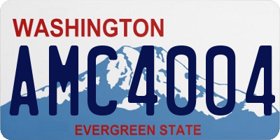 WA license plate AMC4004