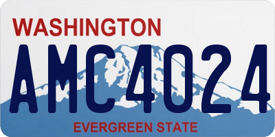 WA license plate AMC4024
