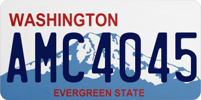 WA license plate AMC4045