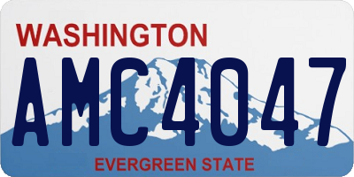 WA license plate AMC4047