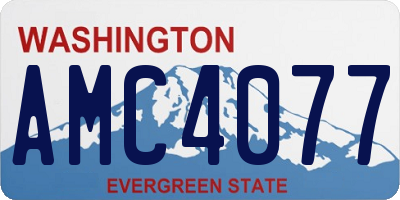 WA license plate AMC4077