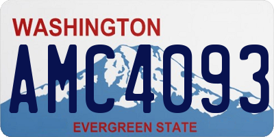 WA license plate AMC4093